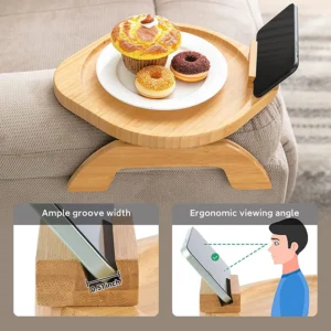 Table plateau canapé bambou – Accessoire canapé lit