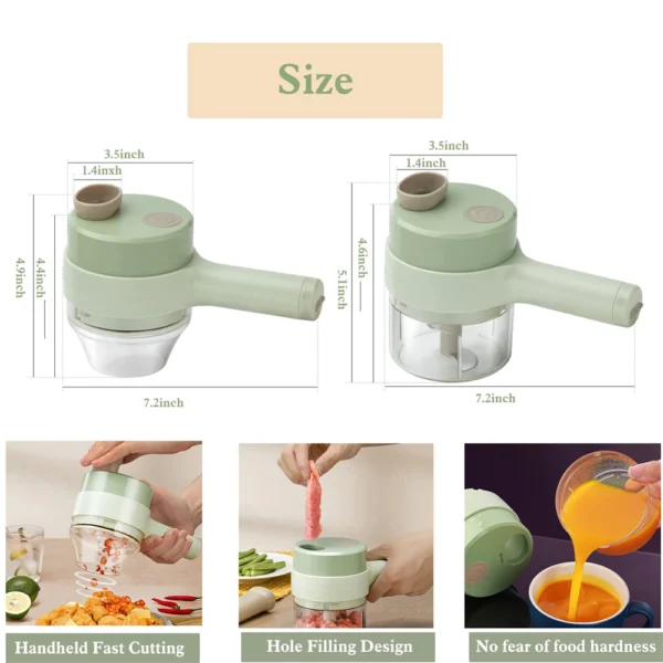 Trancheuse, hachoir rechargeable de cuisine